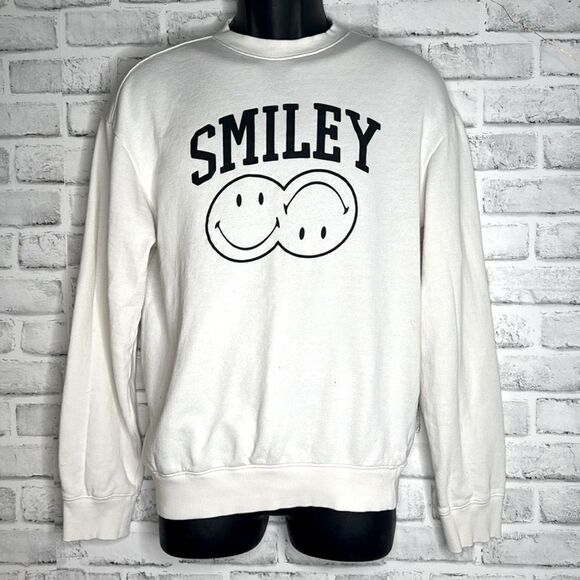 H&M Smiley Crewneck Sweatshirt Size XS - Picture 1 of 5